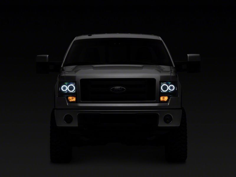 Raxiom 09-14 Ford F-150 Super White LED Halo Projector Headlights- Blk Housing (Clear Lens) T542825 T542825 Photo - Close Up