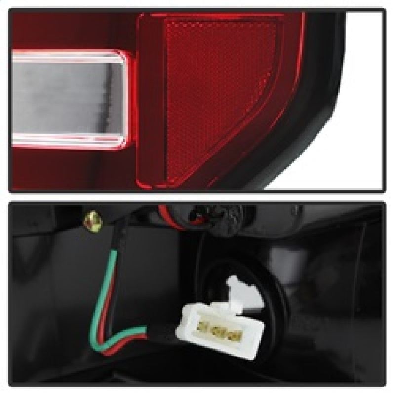 Spyder 09-14 Ford F150 V2 Light Bar LED Tail Lights - Red Clear (ALT-YD-FF15009V2-LBLED-RC) 5084224 5084224 Photo - Unmounted