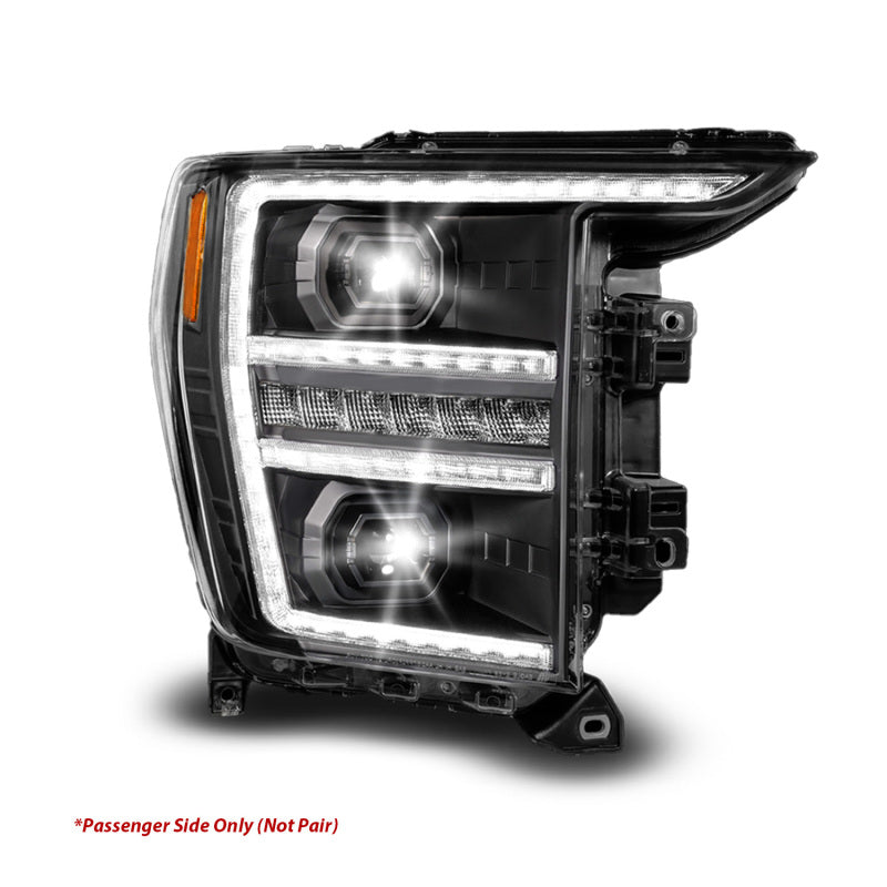 ANZO 21-23 Ford F150 LED Projector Headlight w/Switchback+Sequential - Black (Passenger Side Only) 111594-R 111594-R Photo - Unmounted