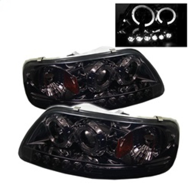 Spyder Ford F150 97-03 Projector - LED Halo Amber Reflctr LED Smke PRO-YD-FF15097-1P-AM-SMC 5010285 5010285 Photo - Primary