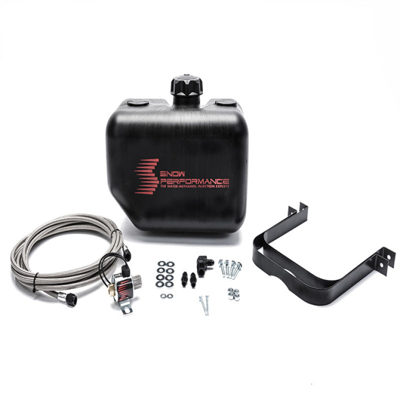 Snow Performance Water Tank Upgrade 2.5gal Braided SS Line w/Bracket/Solenoid/Hose/Fittings SNO-40014-BRD SNO-40014-BRD Photo - Primary