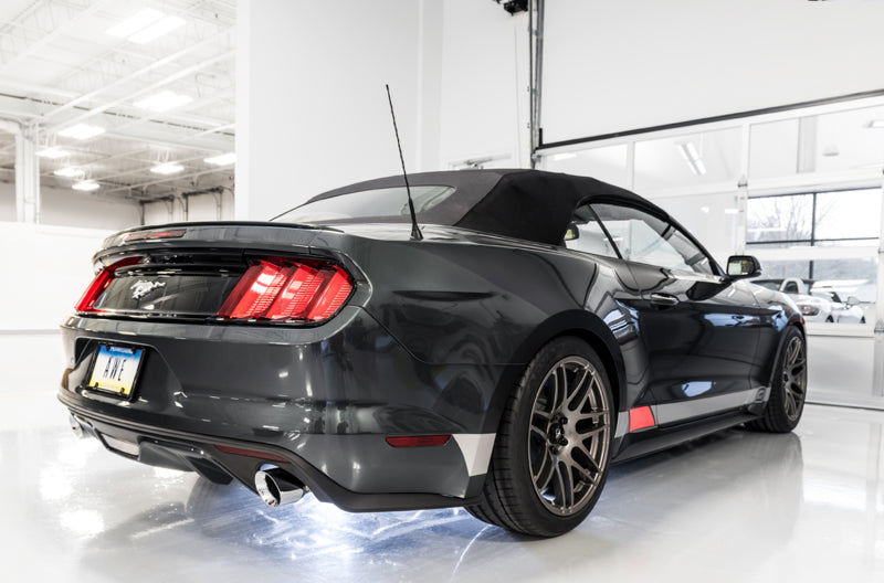 AWE Tuning S550 Mustang EcoBoost Axle-back Exhaust - Touring Edition (Chrome Silver Tips) 3015-32086 3015-32086 Photo - Mounted