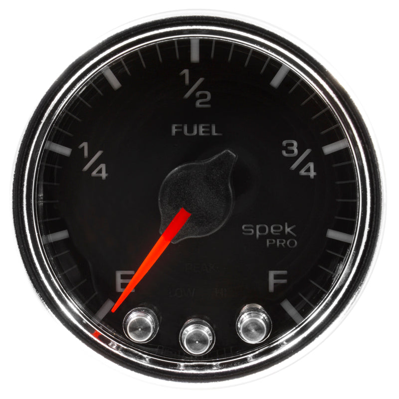 Autometer Spek-Pro Gauge Fuel Level 2 1/16in 0-270 Programmable Blk/Chrm P31231 P31231 User 2