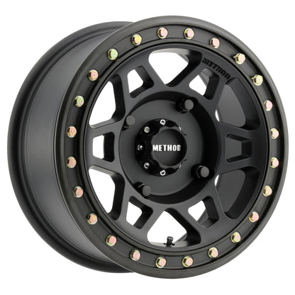 Method Race Wheels MR405 UTV Beadlock Wheel Matte Black 15x7 +13 4x136 MR40557047543B Photo - Primary