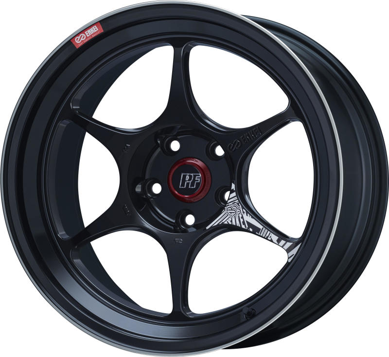 Enkei PF06 18x10.5 5x114.3 45mm Offset 75mm Bore Black Machined 545-8105-6545BKM