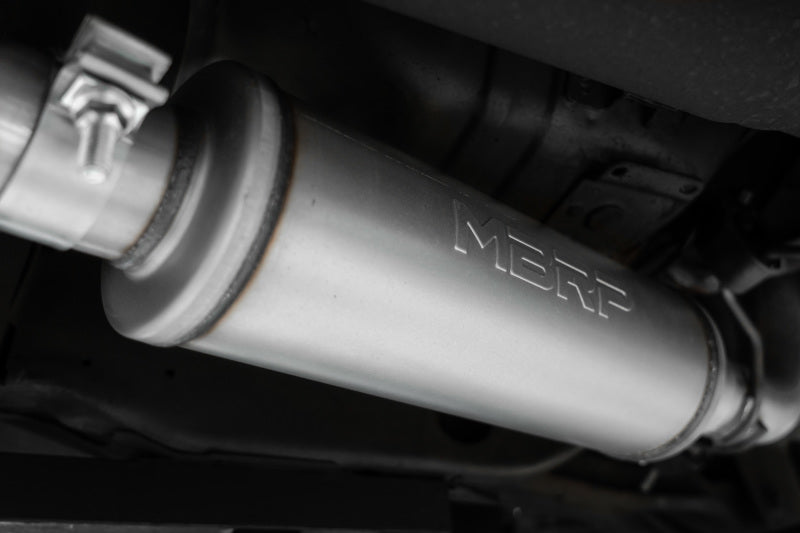 MBRP 99-04 Ford Mustang GT 4.6L 2.5in. Dual Split Rear AL Cat Back w/ 3.5in. Dual Wall Blk. Tips S7221ALBT S7221ALBT Photo - Close Up