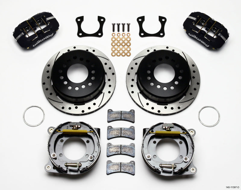 Wilwood Dynapro Low-Profile 11.00in P-Brake Kit Drilled 58-64 Olds/Pontiac Ends 2.81in Offset 140-11397-D 140-11397-D Photo - Primary
