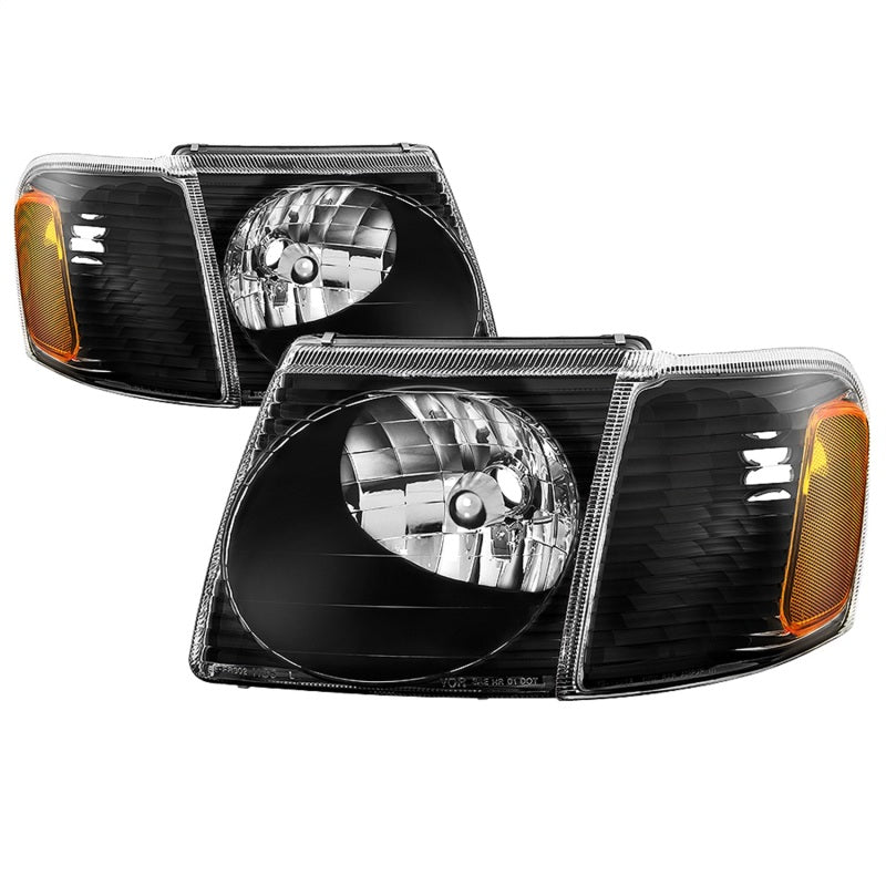 SPYDER xTune 01-03 Ford Explorer Sport 4pc OEM Style Headlights w/Corner - Black (HD-JH-FEXP01-ST-BK) 9042614 9042614 Photo - Primary