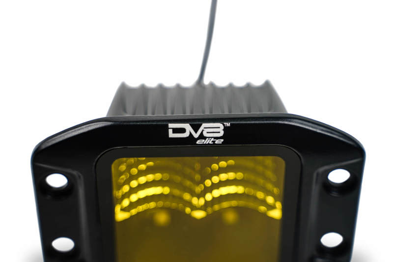 DV8 Offroad DV8 3-Inch Elite Series LED Amber Flush Mount Pod Light BE3FMW40W-A BE3FMW40W-A Photo - Unmounted