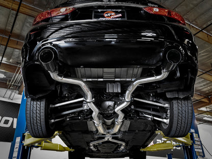 aFe Takeda 2.5in 304 SS Cat-Back Exhaust System w/ Black Tips 16-18 In 49-36132NM-B Photo - Mounted
