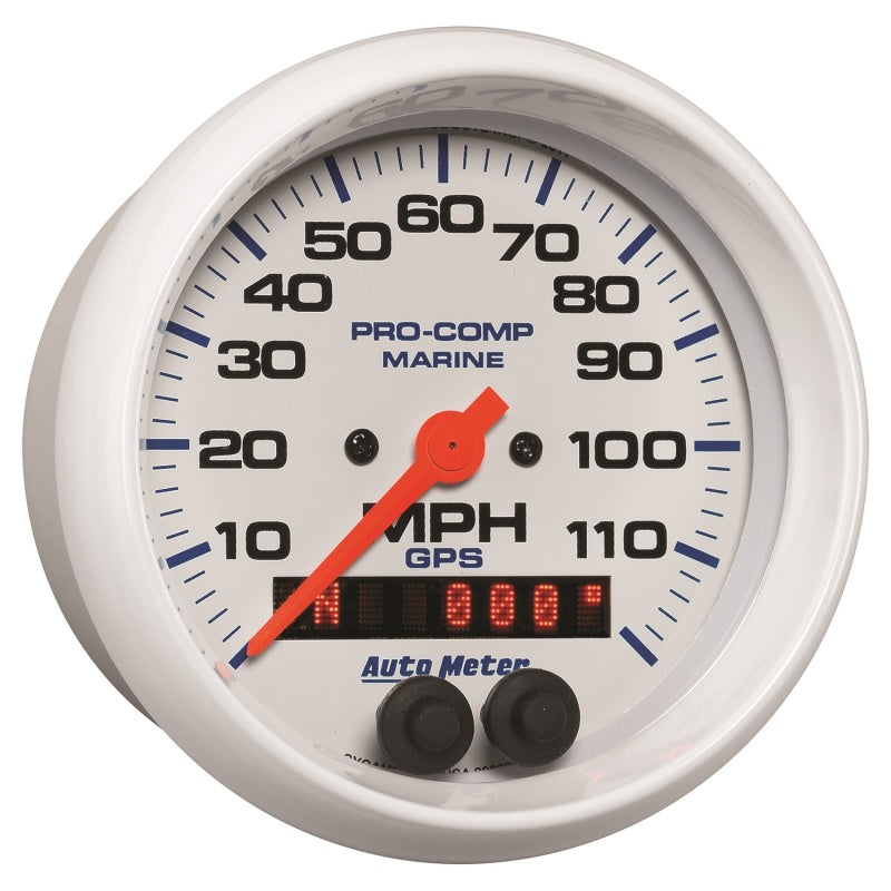 Autometer Gauge GPS Speedometer 3-3/8in 120 MPH Marine White Gauge 200637 200637 User 3
