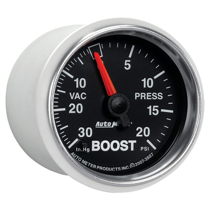 Autometer Gauge, Vac/Boost, 2 1/16", 30inHg-20 Psi, Mechanical, Gs 3807 User 5