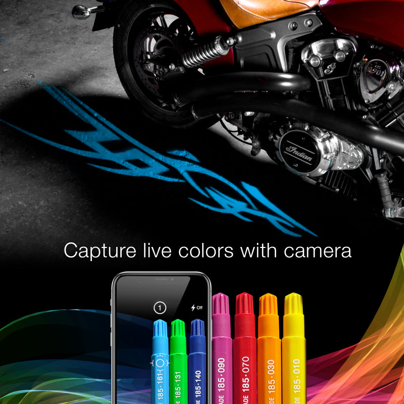 XKGLOW XK Glow Curb FX Bluetooth XKchrome App Waterproof LED Projector Welcome Light Tatoo Style 4pc XK-CFX-ADV-TATOO