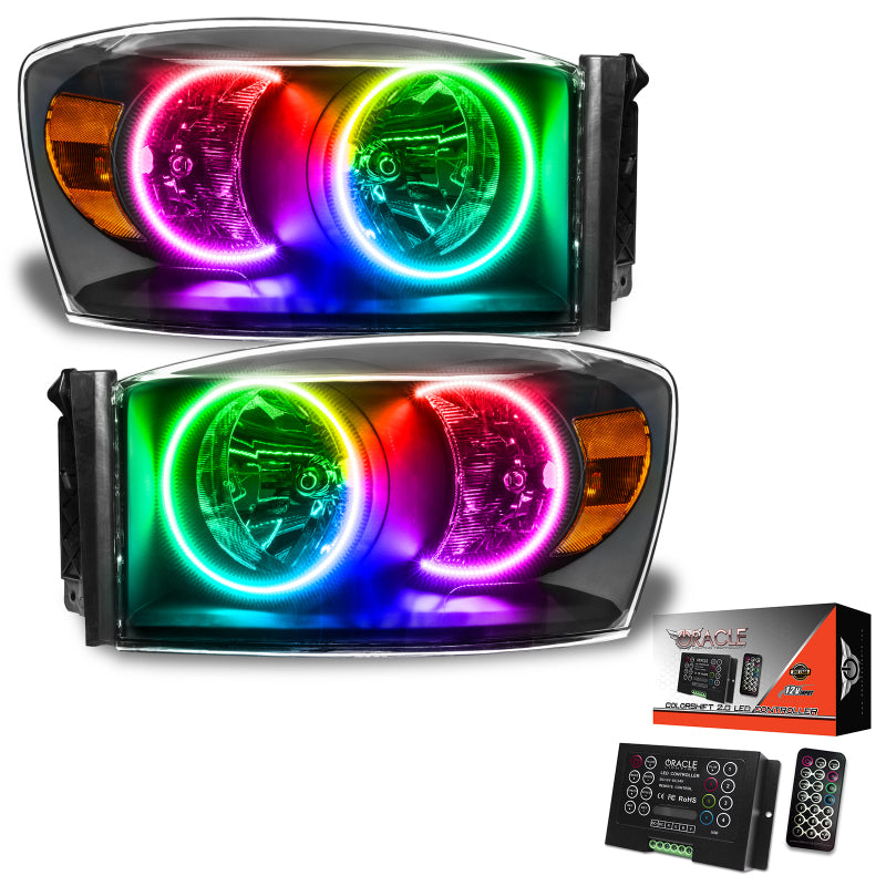ORACLE Lighting Oracle 07-08 Dodge Ram SMD HL - Black - ColorSHIFT w/ 2.0 Controller 8187-333 8187-333 Photo - Primary