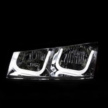 Anzo 2003-2006 Chevrolet Silverado 1500 Projector Headlights w/ U-Bar Chrom 111313 Photo - Unmounted