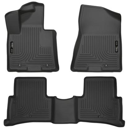 Husky Liners 2017 Kia Sportage Weatherbeater Front and Second Row Black Floor Liner 99891 Photo - Primary