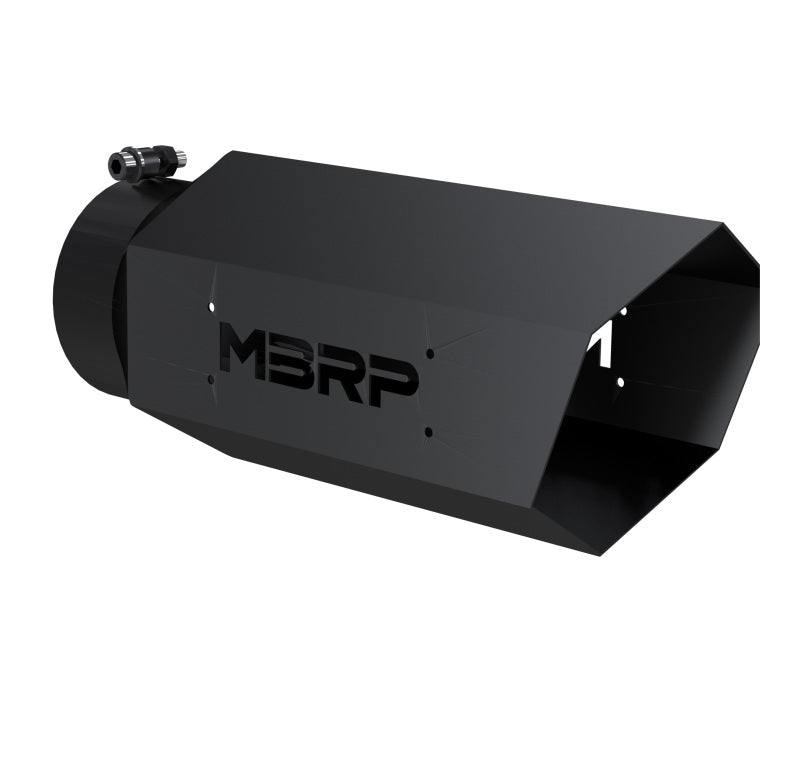 MBRP Universal Hex Tip 5in Inlet 16in length w/o Logo - Black Coated T5167BLK Photo - Primary
