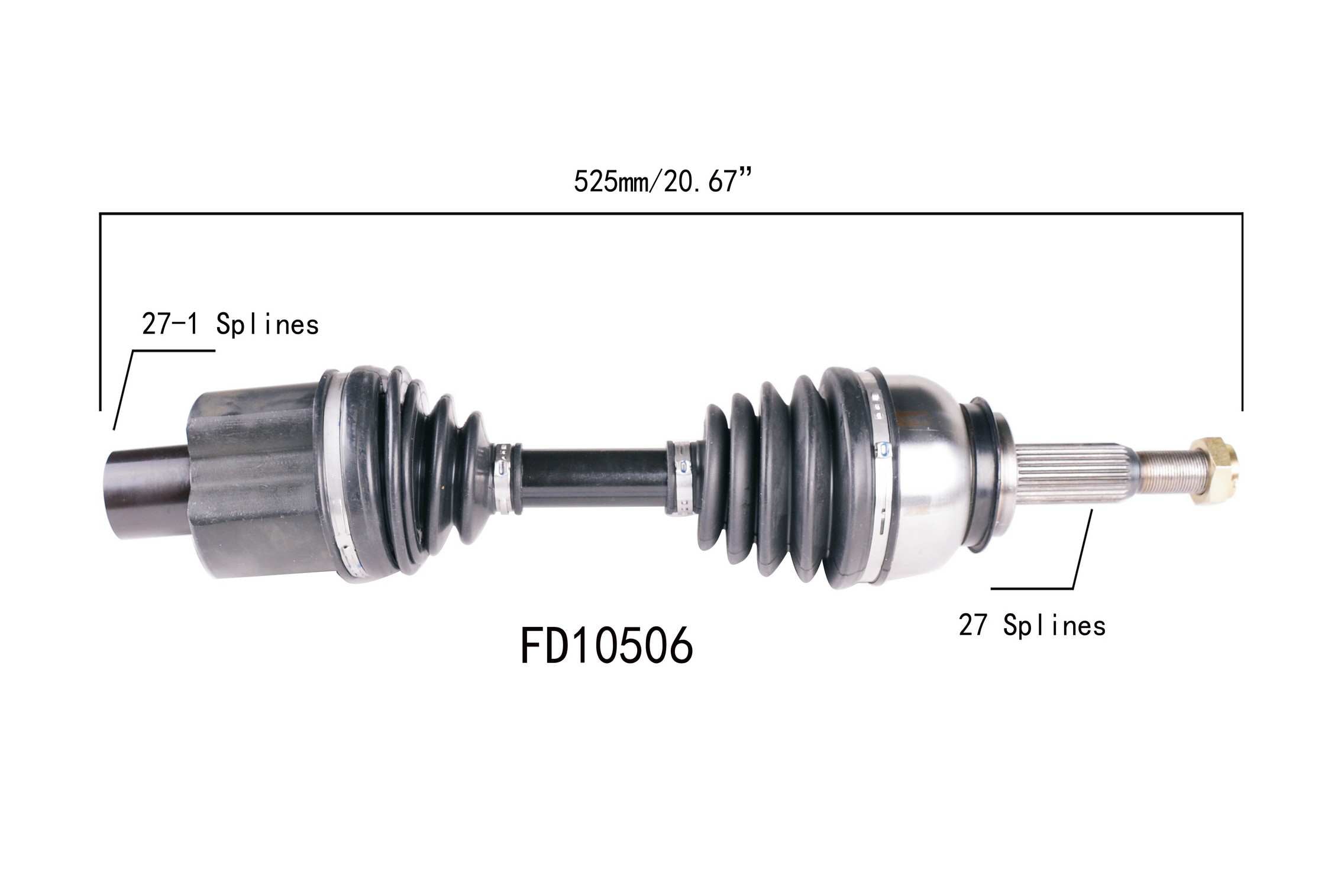 Protech CV CV Axle Assembly FD10506