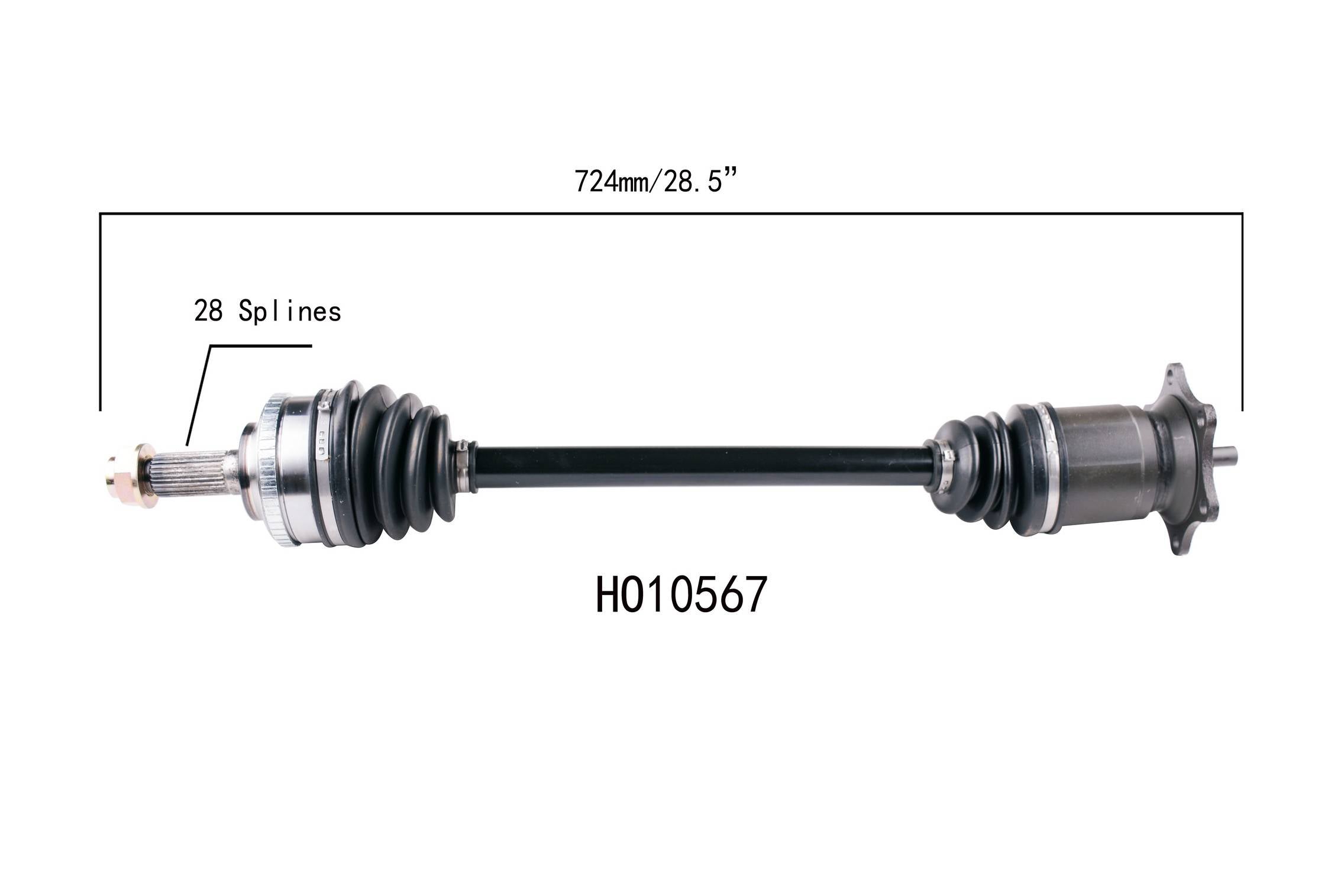 Protech CV CV Axle Assembly HO10567