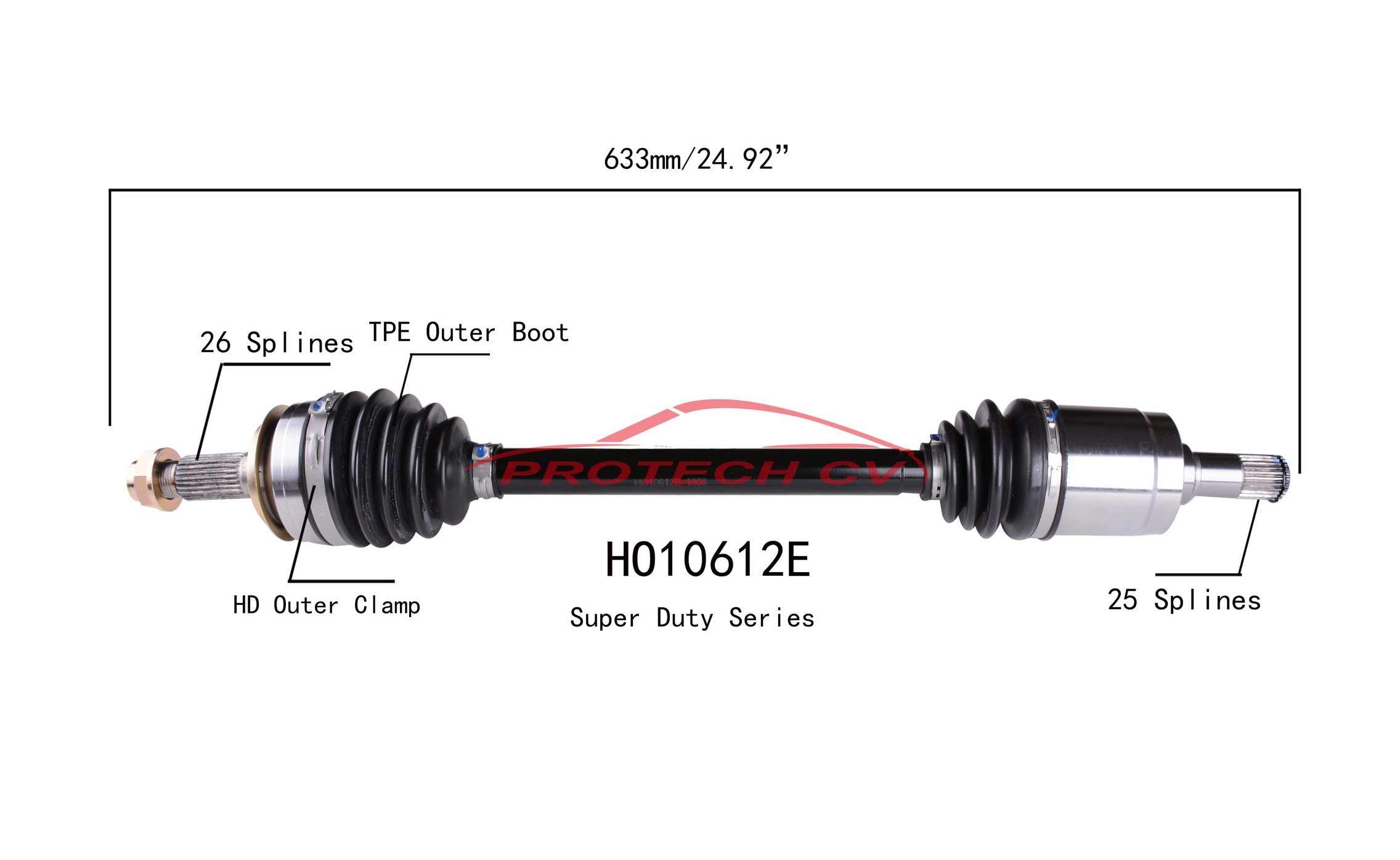 Protech CV **SUPER-DUTY SERIES** TPE BOOT EQUIPPED** HO10612E