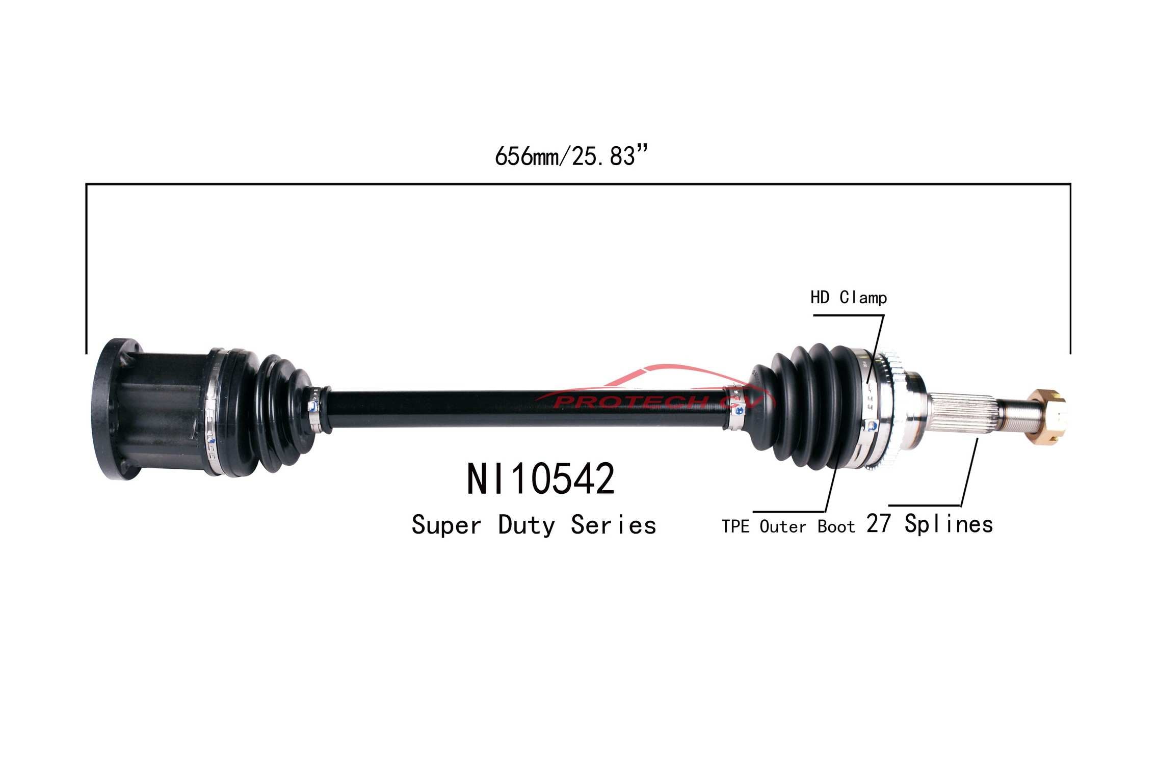 Protech CV CV Axle Assembly NI10542