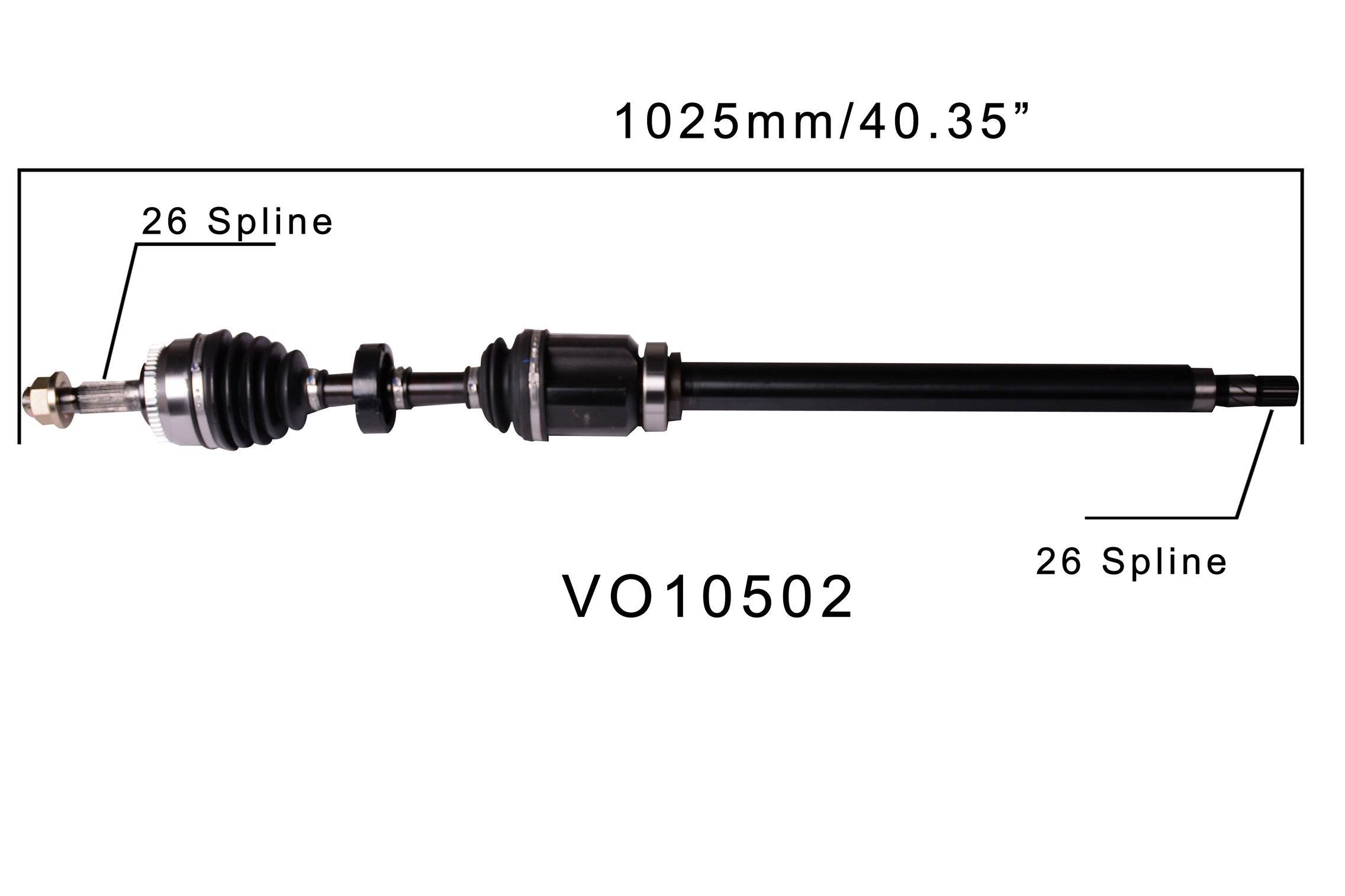 Protech CV CV Axle Assembly VO10502