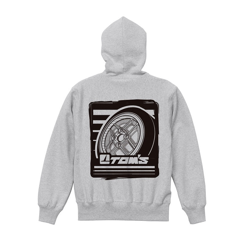 TOM'S Racing 49th Anniversary TOM'S IGETA Wheel Pullover Hoodie Grey ** Limited Edition **
