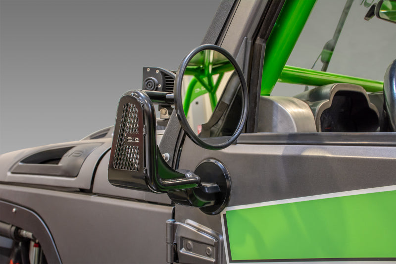 DV8 Offroad 07-18 Jeep Wrangler JK Tubular Trail Mirrors D-JP-190050-B D-JP-190050-B Photo - Mounted
