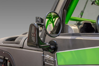 DV8 Offroad 07-18 Jeep Wrangler JK Tubular Trail Mirrors D-JP-190050-B D-JP-190050-B Photo - Mounted