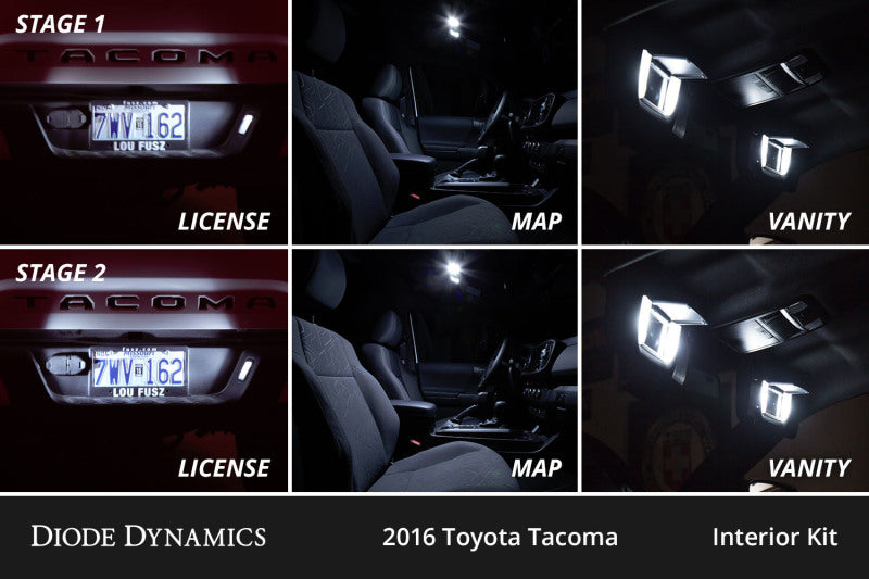 Diode Dynamics 05-15 Toyota Tacoma Interior LED Kit Cool White Stage 1 DD0545 DD0545 User 3