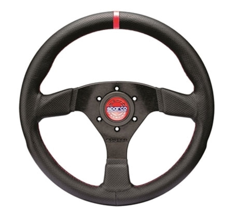 Sparco Steering Wheel R383 Champion Black Leather / Black Stitching 015R383PLUNNR 015R383PLUNNR Photo - Primary