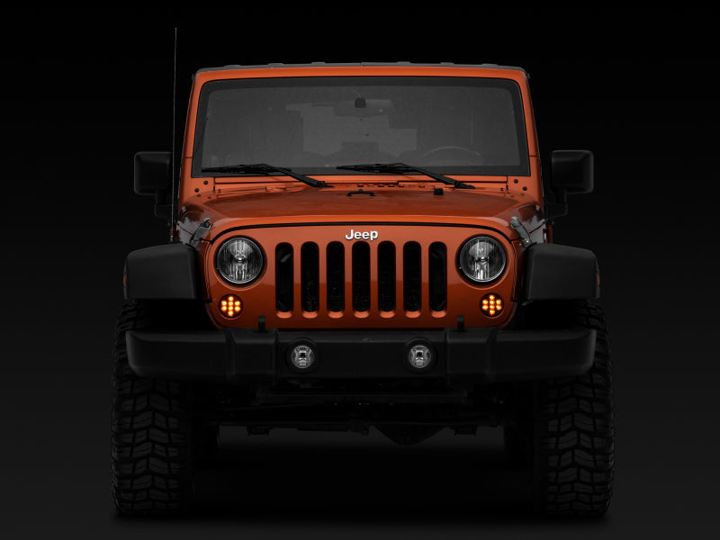 Raxiom 07-18 Jeep Wrangler JK Axial Series LED Front Turn Signals (Smoked) J119943 J119943 Photo - Close Up