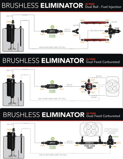 Aeromotive Variable Speed Controlled Fuel Pump - Module - w/Fuel Cell Pickup - Brushless Eliminator 18044 18044 Product Specifications Sheet