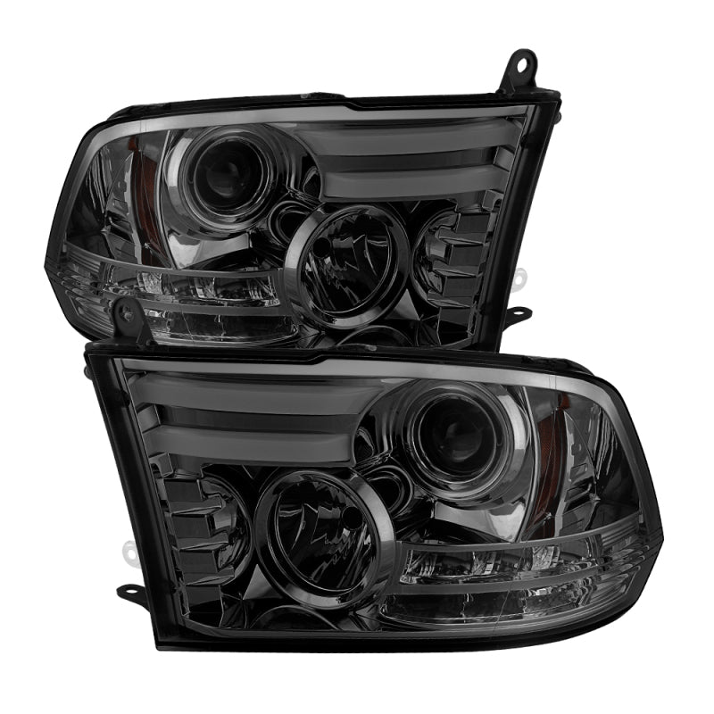 Spyder Dodge Ram 09-12 Projector Headlights Light Bar DRL Smoke PRO-YD-DR09-LBDRL-SM 5081742 5081742 Photo - Primary