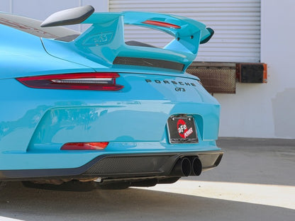 aFe 14-16 Porsche 911 GT3 991.1 H6 3.8L MACH Force-Xp 304 SS Cat-Back Exhaust System w/ Black Tips 49-36450-B 49-36450-B Photo - Mounted