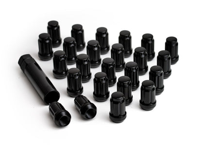 ICON Alloys Lug Nut Kit Black - 1/2in - 24 Lug Nuts w/ Key 89122024B 89122024B Photo - Primary
