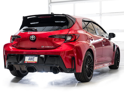 AWE Tuning 2023+ Toyota GR Corolla Touring Edition Exhaust - Diamond Black Tips 3015-53472 3015-53472 Photo - Mounted