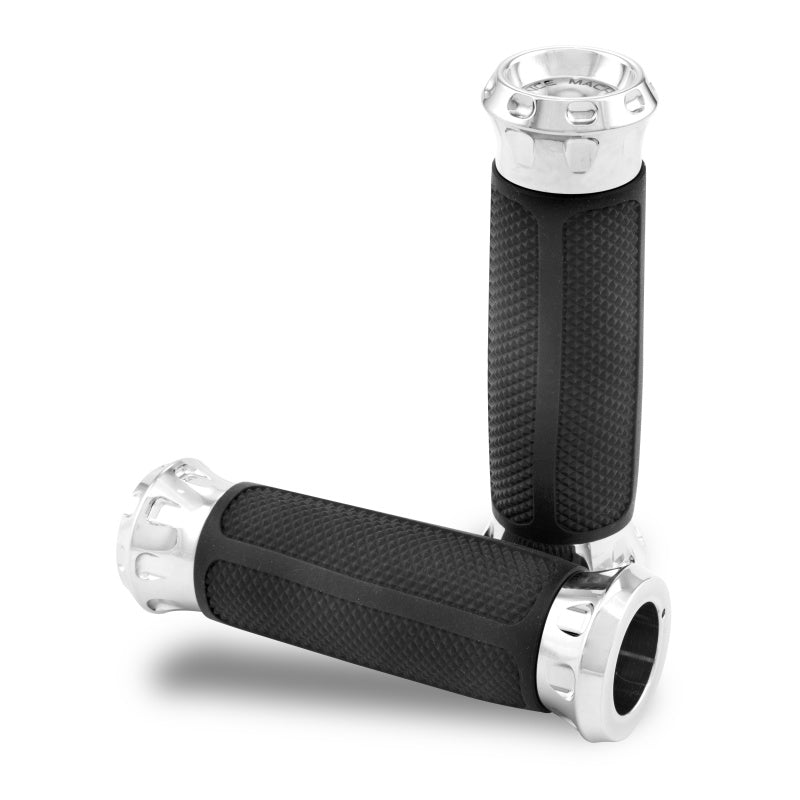 Performance Machine Handle Grip Set Overdrive - Chrome 0063-2082-CH 0063-2082-CH Photo - Primary