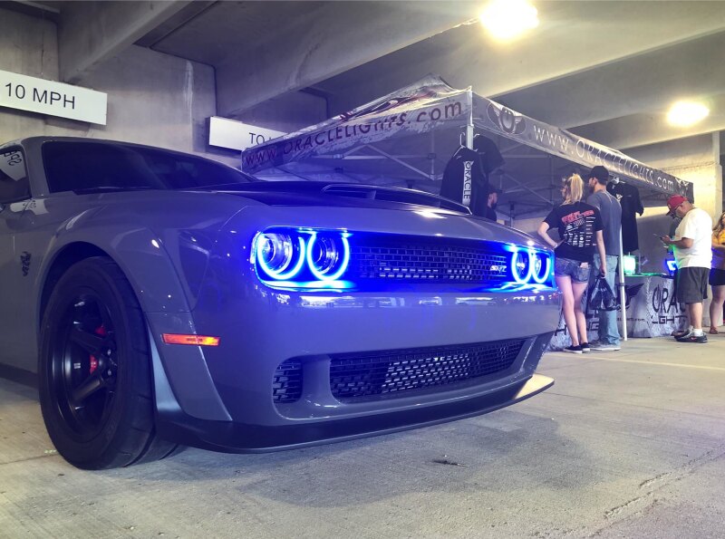 ORACLE Lighting Oracle 15-21 Dodge Challenger Dynamic Surface Mount Headlight Halo Kit - ColorSHIFT - Dynamic 3990-332 3990-332 User 6