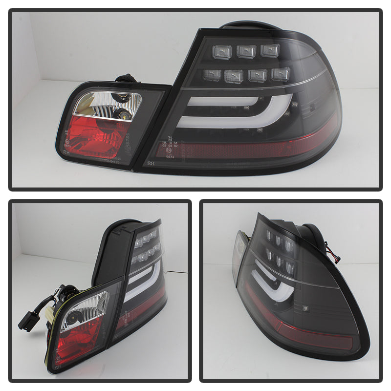 Spyder BMW E46 3-Series 04-06 2Dr Light Bar Style LED Tail Lights Black ALT-YD-BE4604-LBLED-BK 5076564 5076564 User 1