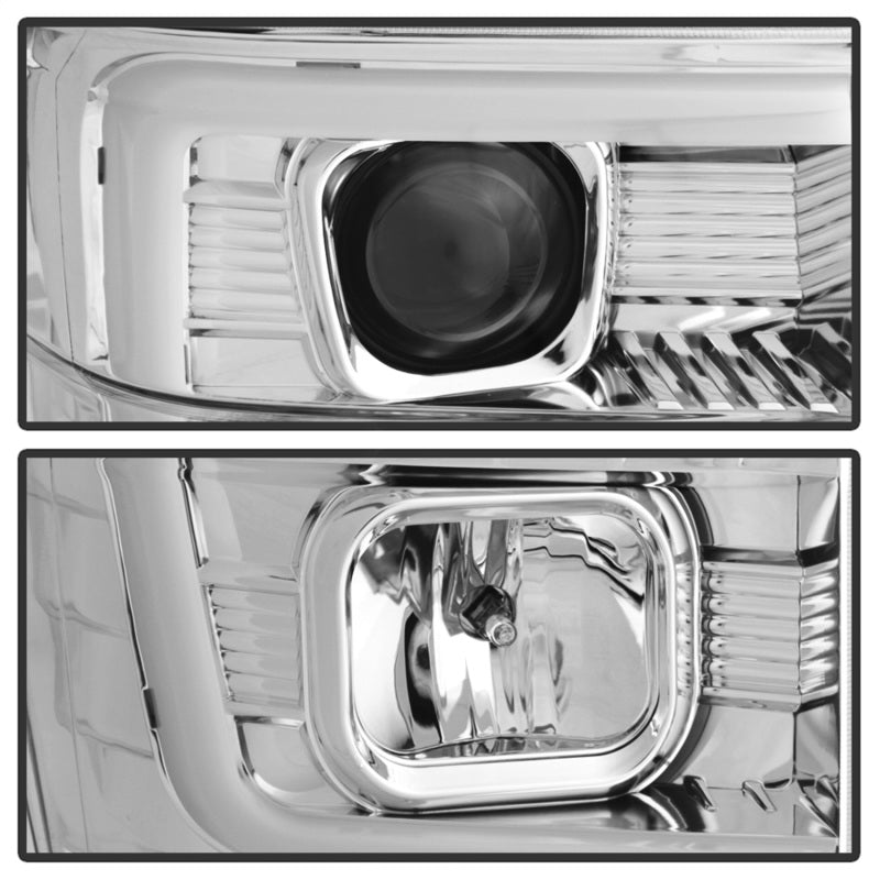 Spyder 08-10 Ford F-250 Super Duty V2 Light Bar DRL Projector Headlights - Chrm (PRO-YD-FS08V2-LB-C) 5084699 5084699 Photo - Unmounted