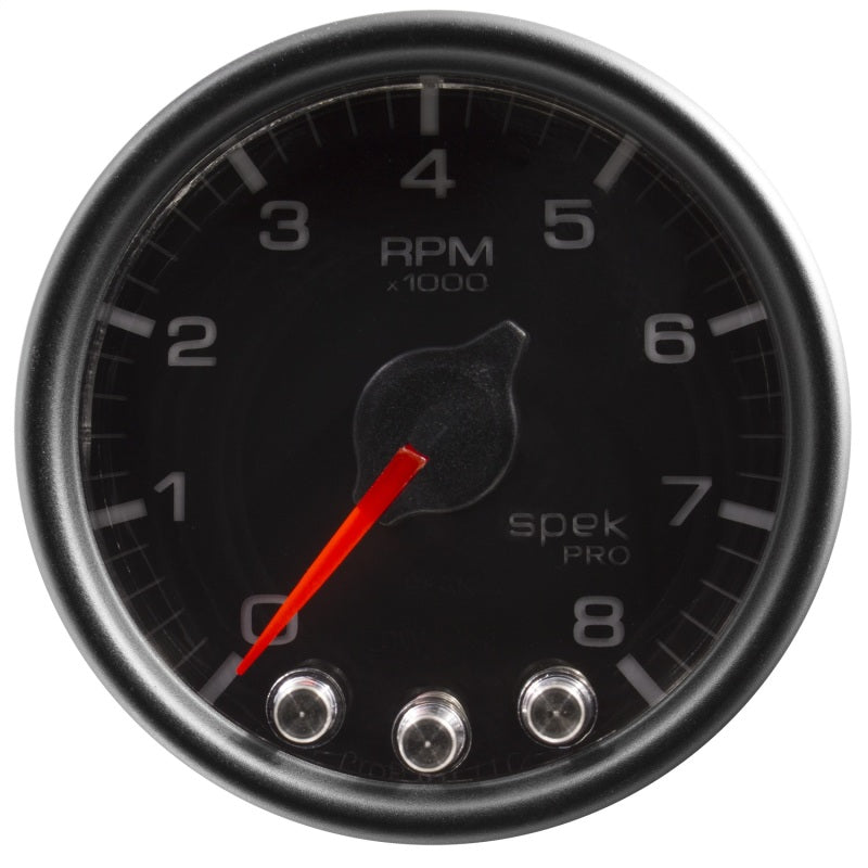 Autometer Spek-Pro Gauge Tach 2 1/16in 8K Rpm W/ Shift Light & Peak Mem Blk/Blk P33432 P33432 User 2