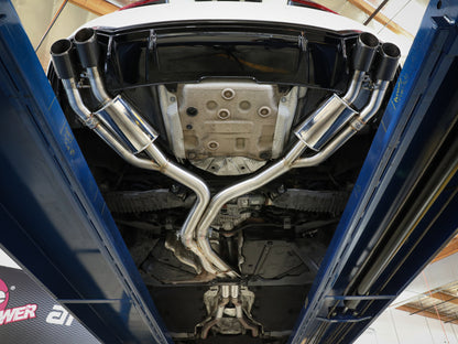 aFe 18-20 Audi RS5 Coupe MACH Force-Xp 3in to 2.5in 304 SS Axle-Back Exhaust System-Quad Carbon Tips 49-36427-C 49-36427-C Photo - Mounted