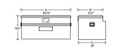Tradesman Aluminum Flush Mount Truck Tool Box Full/Wide (60in.) - Brite 9460WB 9460WB User 1