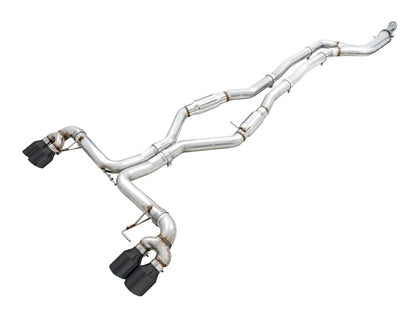 AWE Tuning 2019+ BMW M340i (G20) Track Edition Exhaust - Quad Diamond Black Tips 3020-43085 3020-43085 Photo - Primary