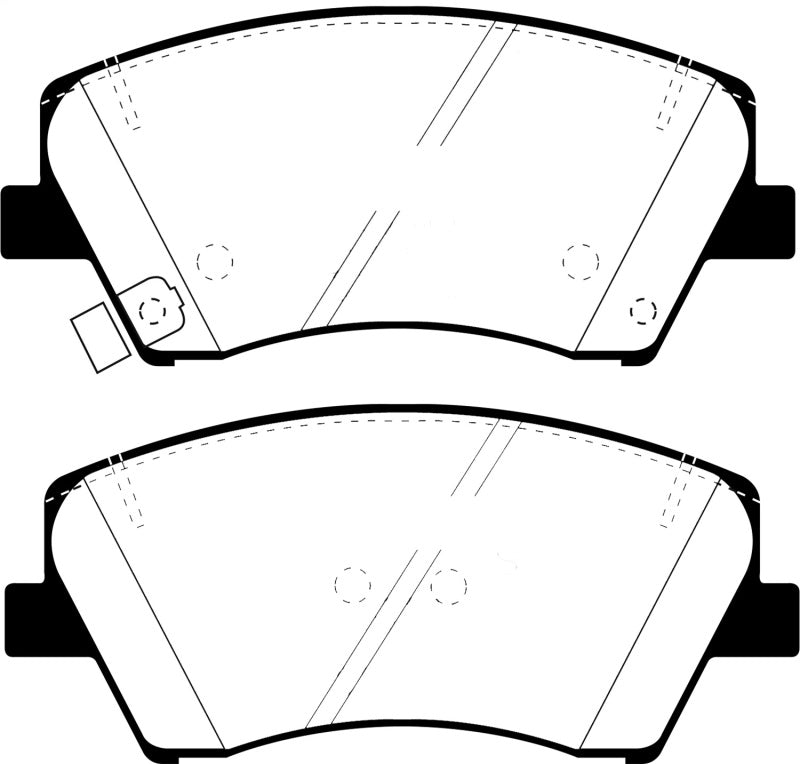 EBC 2017+ Hyundai Elantra 1.4L Turbo Redstuff Front Brake Pads DP33075C DP33075C Photo - Primary
