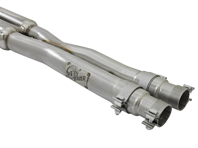 aFe MACHForce XP 3in Sport Tone Cat-Back Exhausts w/ Polished Tips 15-17 Ford Mustang V6/V8 49-33087-P 49-33087-P Photo - Unmounted