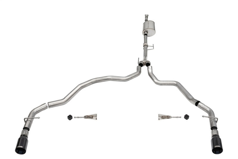 CORSA Performance Corsa 2021-2022 Ford F-150 SuperCab/6.5in Bed 3.5L V6 Sport Cat-Back Dual Rear Exit-Black PVD 21167BLK 21167BLK Photo - Primary