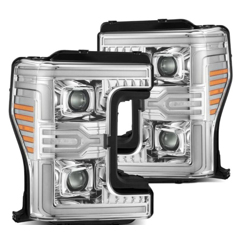 AlphaRex 17-19 Ford F-250/350/450/550 Super Duty LUXX-Series LED Proj Headlights Chrome w/SS & SBDRL 880346 880346 User 1