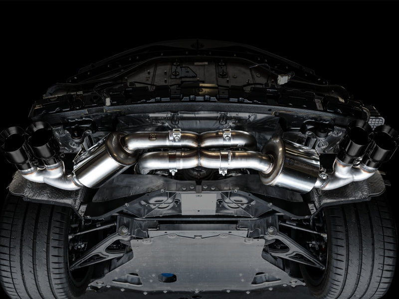 AWE Tuning 2020 Chevrolet Corvette (C8) Touring Edition Exhaust - Quad Diamond Black Tips 3015-43159 3015-43159 Photo - out of package
